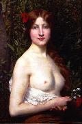 Half Length Demi Nude Jules Joseph Lefebvre